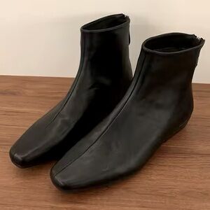 NWOT Black Vegan Leather Ankle Boots